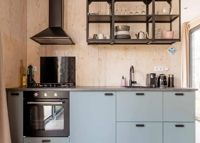 Hébergement de vacances Ultiem Ontspannen In Luxe En Design Ingericht Tiny House Onyx In Bosrijke Omgeving